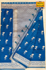 Tapasya Blue Silk Weaving Saree
