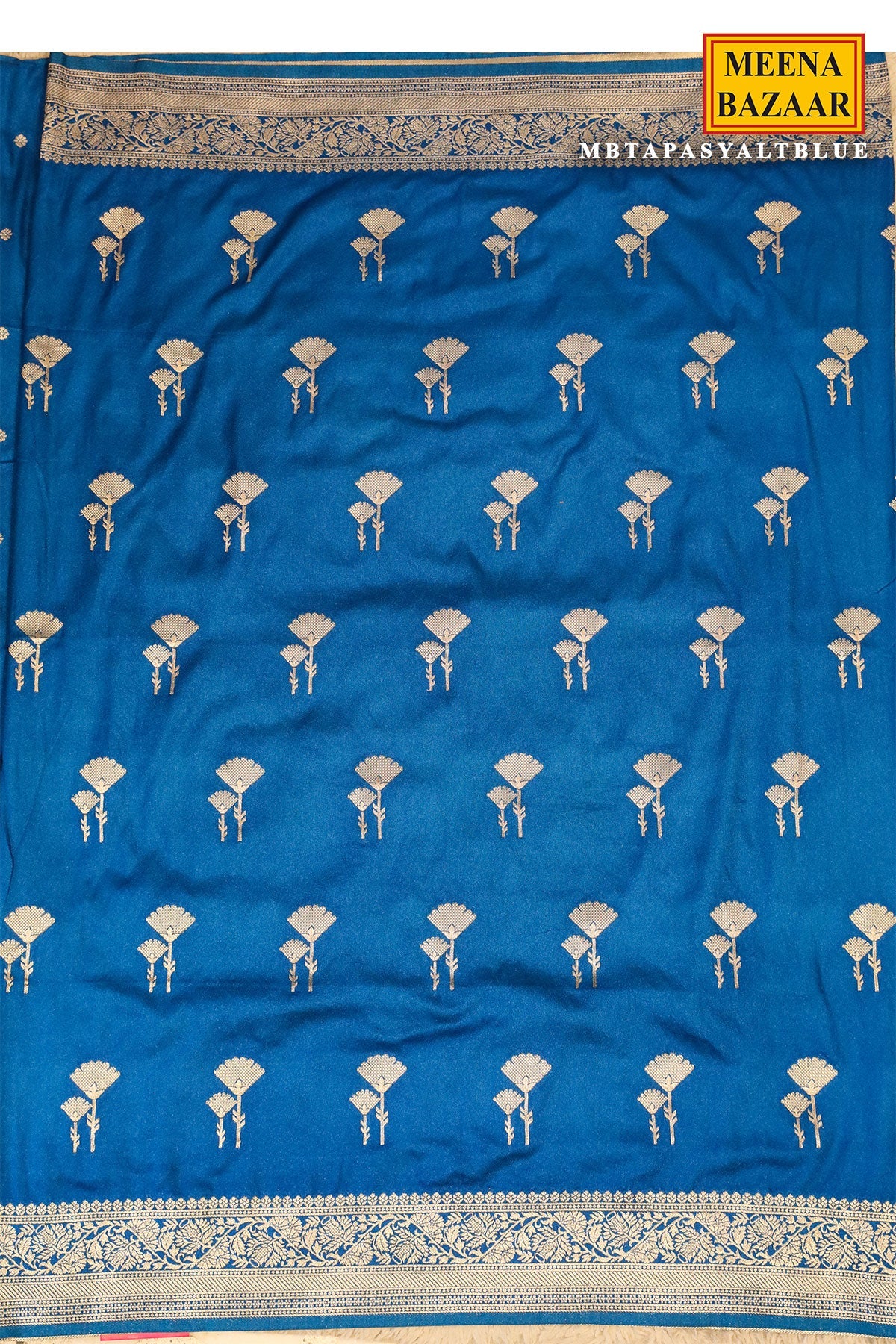 Tapasya Blue Silk Weaving Saree