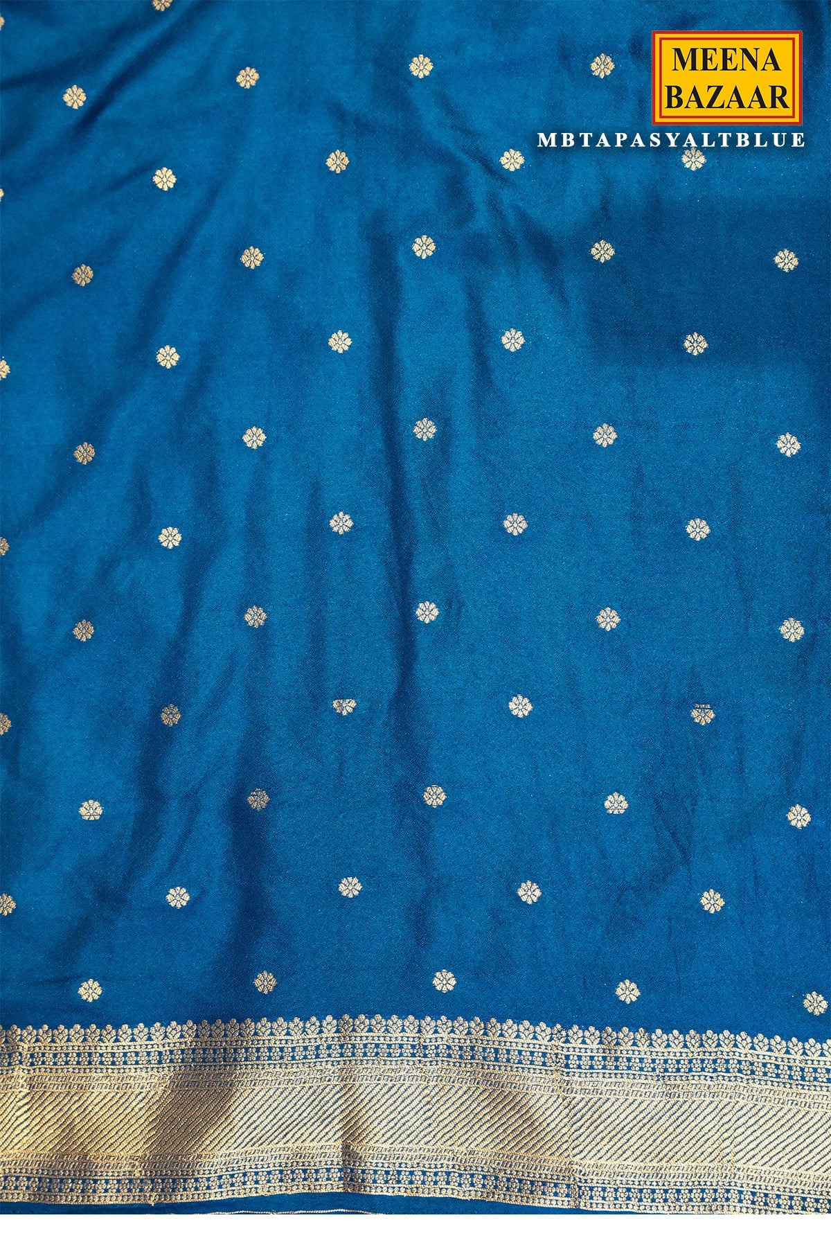 Tapasya Blue Silk Weaving Saree