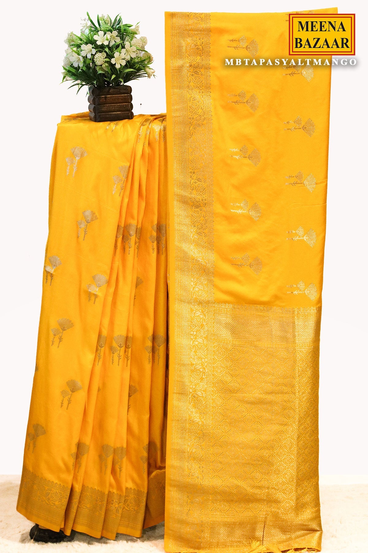 Tapasya Mango Silk Weaving Saree