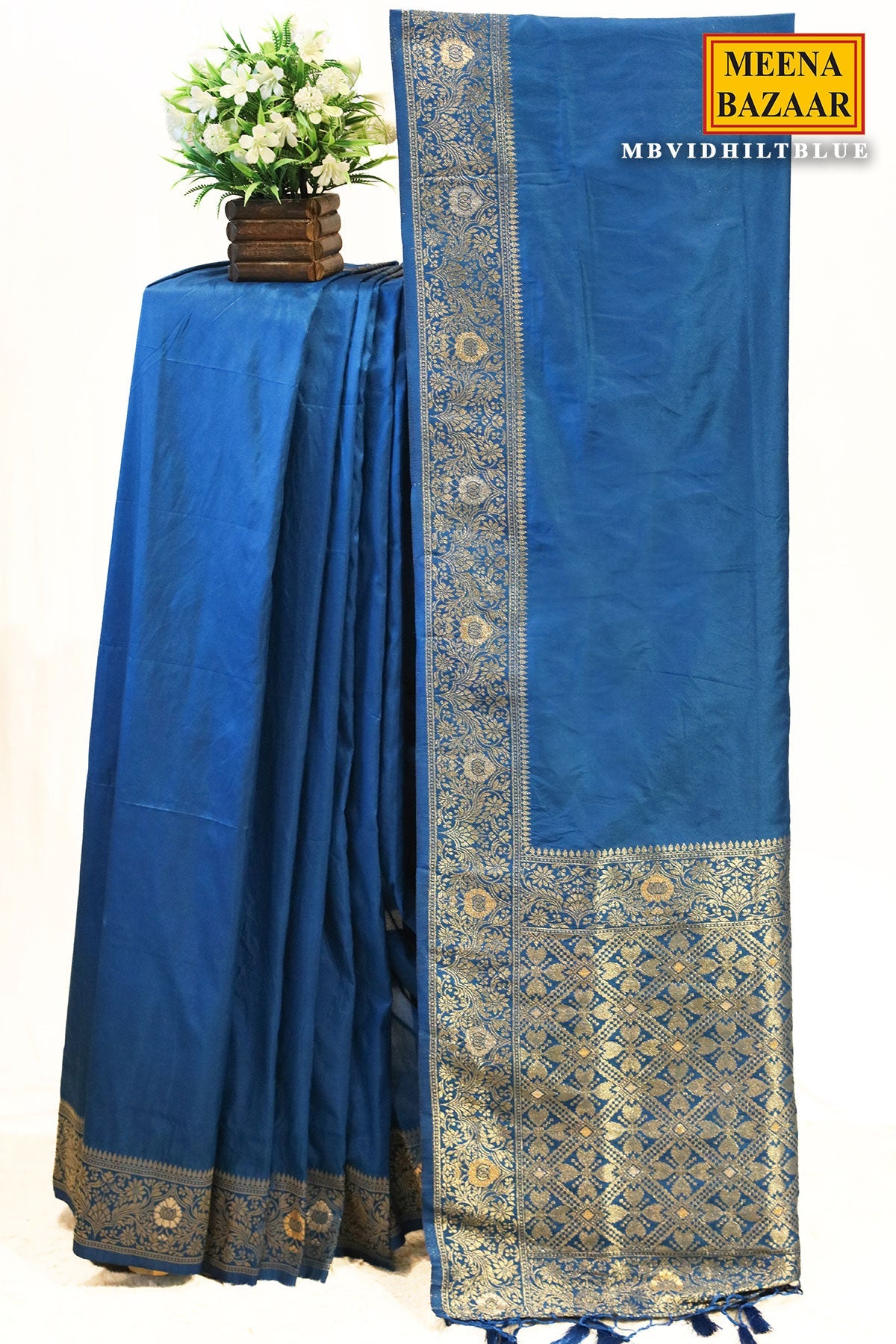Blue Silk Weaving Saree