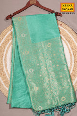 Sea Green Traditional Weaving Silk Saree